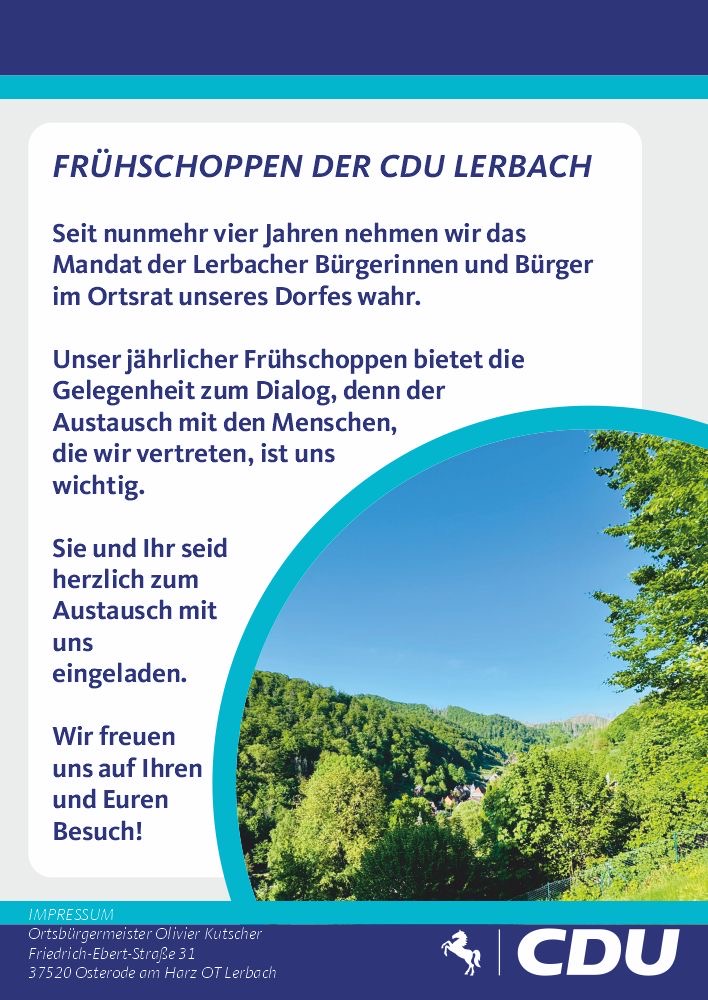 Frühschoppen der CDU Lerbach